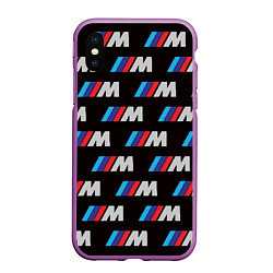 Чехол iPhone XS Max матовый BMW M, цвет: 3D-фиолетовый