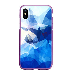 Чехол iPhone XS Max матовый Абстракция, цвет: 3D-фиолетовый