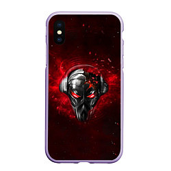 Чехол iPhone XS Max матовый Pirate Station: Blood Face, цвет: 3D-светло-сиреневый