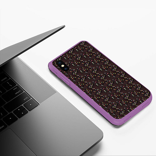 Чехол iPhone XS Max матовый Унесённые призраками / 3D-Фиолетовый – фото 3