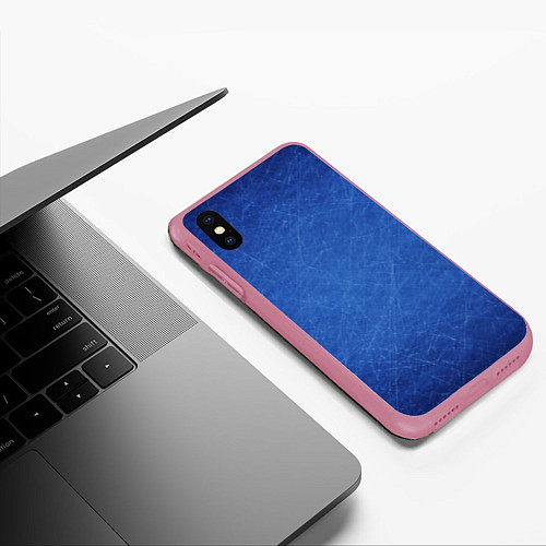 Чехол iPhone XS Max матовый Текстура / 3D-Малиновый – фото 3
