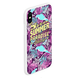 Чехол iPhone XS Max матовый Summer paradise 2, цвет: 3D-белый — фото 2