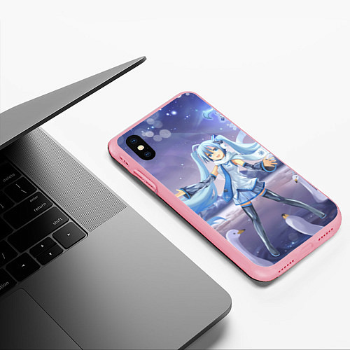 Чехол iPhone XS Max матовый Hatsune Miku / 3D-Баблгам – фото 3