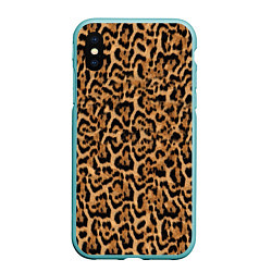 Чехол iPhone XS Max матовый Jaguar, цвет: 3D-мятный