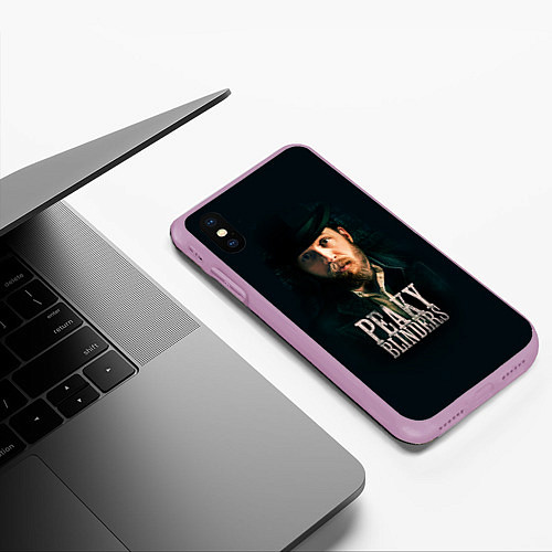 Чехол iPhone XS Max матовый Peaky Blinders / 3D-Сиреневый – фото 3