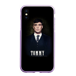 Чехол iPhone XS Max матовый Peaky Tommy, цвет: 3D-сиреневый