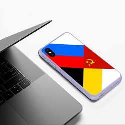 Чехол iPhone XS Max матовый Вечная Россия, цвет: 3D-светло-сиреневый — фото 2