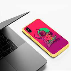 Чехол iPhone XS Max матовый Show some respect, цвет: 3D-желтый — фото 2
