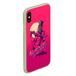 Чехол iPhone XS Max матовый So we are actually doing this?, цвет: 3D-салатовый — фото 2