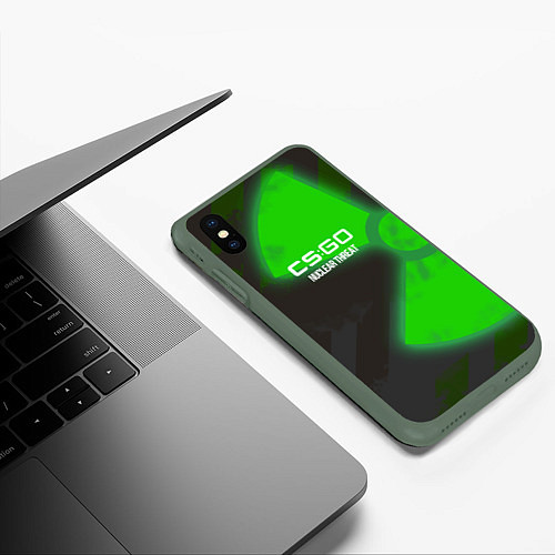 Чехол iPhone XS Max матовый Cs:go - Nuclear Threat Ядерная Угроза / 3D-Темно-зеленый – фото 3