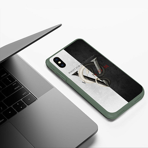 Чехол iPhone XS Max матовый BFMV: Venom Duo / 3D-Темно-зеленый – фото 3