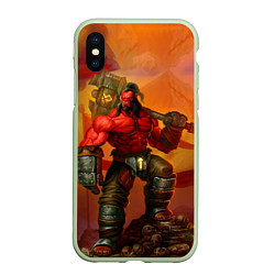 Чехол iPhone XS Max матовый Axe Blade, цвет: 3D-салатовый