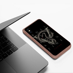 Чехол iPhone XS Max матовый BFMV: Venom, цвет: 3D-коричневый — фото 2