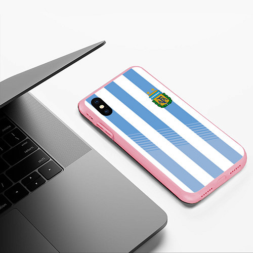 Чехол iPhone XS Max матовый Сборная Аргентины: ЧМ-2018 / 3D-Баблгам – фото 3
