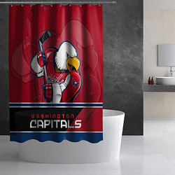 Шторка для душа Washington Capitals, цвет: 3D-принт — фото 2