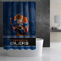 Шторка для душа Edmonton Oilers, цвет: 3D-принт — фото 2