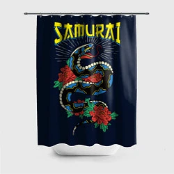 Шторка для душа Samurai Snake, цвет: 3D-принт