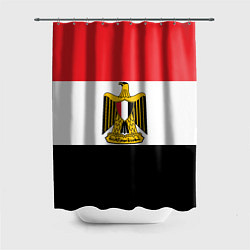 Шторка для душа Флаг и герб Египта, цвет: 3D-принт