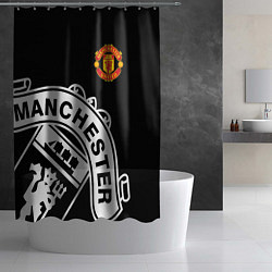 Шторка для душа Man United: Black Collection, цвет: 3D-принт — фото 2