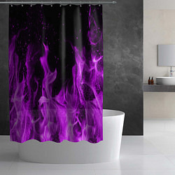 Шторка для душа Фиолетовый огонь, цвет: 3D-принт — фото 2