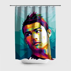 Шторка для душа Cristiano Ronaldo Art, цвет: 3D-принт