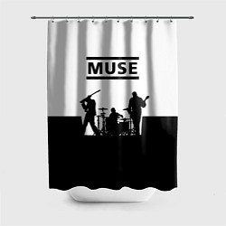 Шторка для душа Muse B&W, цвет: 3D-принт