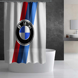 Шторка для душа BMW M: White Sport, цвет: 3D-принт — фото 2