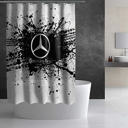 Шторка для душа Mercedes-Benz: Black Spray, цвет: 3D-принт — фото 2
