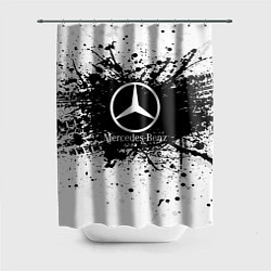 Шторка для душа Mercedes-Benz: Black Spray, цвет: 3D-принт