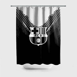 Шторка для душа FC Barcelona: Black Style, цвет: 3D-принт