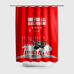 Шторка для душа One for all & all for one, цвет: 3D-принт