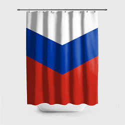 Шторка для душа Российский триколор, цвет: 3D-принт