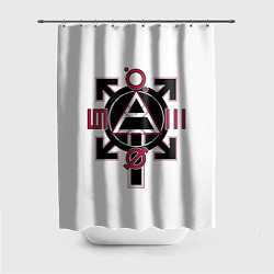 Шторка для душа 30 seconds to Mars emblem, цвет: 3D-принт