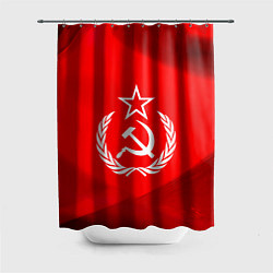 Шторка для душа Патриот СССР, цвет: 3D-принт
