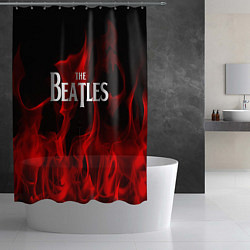 Шторка для душа The Beatles: Red Flame, цвет: 3D-принт — фото 2