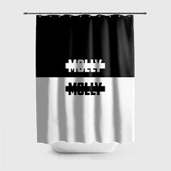 Шторка для душа Molly: Black & White, цвет: 3D-принт