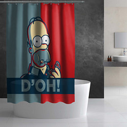 Шторка для душа Homer Simpson DOH!, цвет: 3D-принт — фото 2