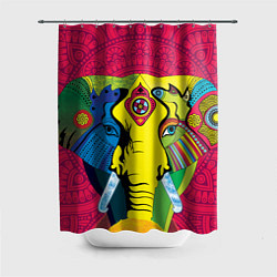 Шторка для ванной Индийский слон
