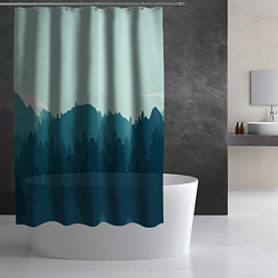 Шторка для душа Firewatch Wood, цвет: 3D-принт — фото 2