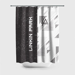 Шторка для душа Linkin Park: Grey Form, цвет: 3D-принт