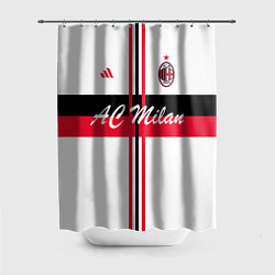 Шторка для душа AC Milan: White Form, цвет: 3D-принт