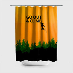 Шторка для душа Go Out & Climb, цвет: 3D-принт