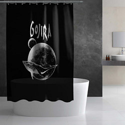 Шторка для душа Gojira: Space, цвет: 3D-принт — фото 2