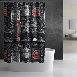 Шторка для душа Привет Лондон, цвет: 3D-принт — фото 2