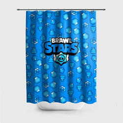 Шторка для душа Brawl Stars: Blue Team, цвет: 3D-принт