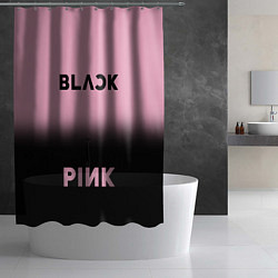 Шторка для душа Blackpink - розово-черный, цвет: 3D-принт — фото 2