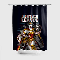 Шторка для душа Justice League, цвет: 3D-принт
