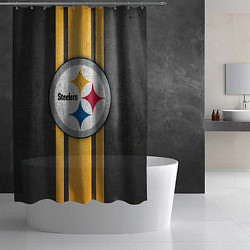 Шторка для душа Pittsburgh Steelers, цвет: 3D-принт — фото 2