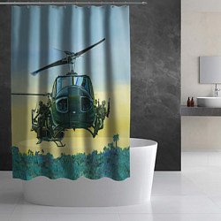 Шторка для душа Вертолеты, цвет: 3D-принт — фото 2