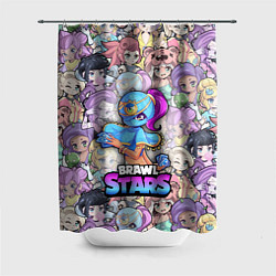 Шторка для душа BrawlStars Girls Oko, цвет: 3D-принт